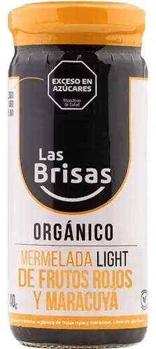 [LASBR040] Las Brisas - Mermelada Organica light Sin Azúcar de frutos rojos y Maracuya (240gr)