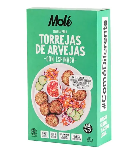 [MOLE011] Molé - Premezcla para torrejas de arveja con espinaca (200g)
