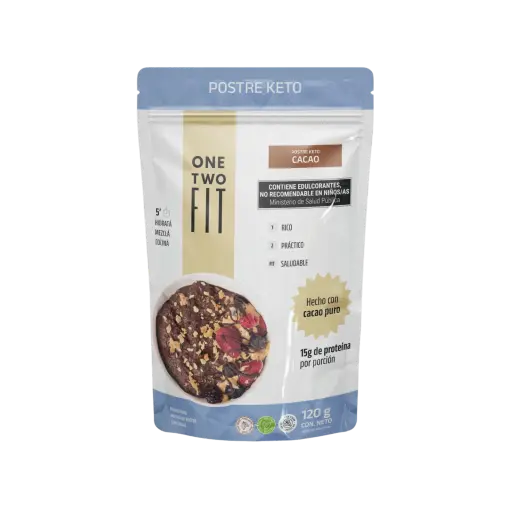 One Two Fit - Premezcla Proteica Postre keto Cacao (120gr)
