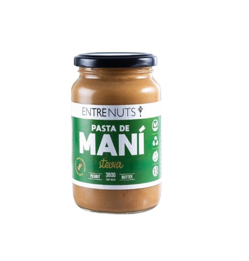 Entrenuts - Mantequilla de maní natural con stevia (400gr)