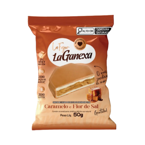 [LAGAN003] La Ganexa - Alfajor Proteina sabor Caramelo Salado x 50 gr