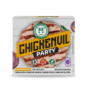 Felices Las Vacas - ChickenVil hamburguesas de arvejas pollo party (pack 4 unidades) 320gr