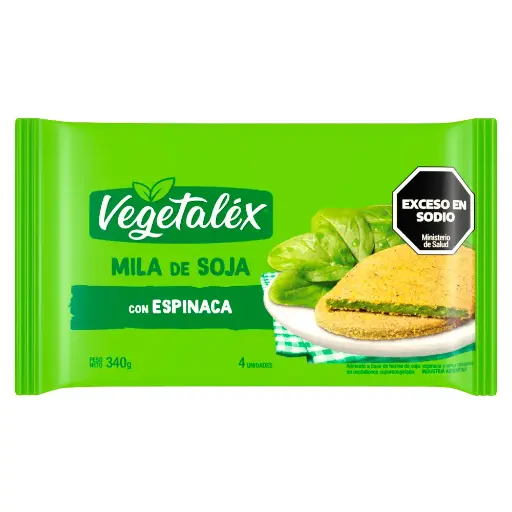 Vegetalex - Milanesa de Soja con Espinaca (340 gr)