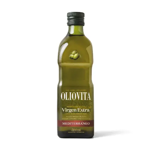 [OLIOV003] Oliovita - Aceite de Oliva Virgen Extra Mediterraneo 500 ml Botella Plástico