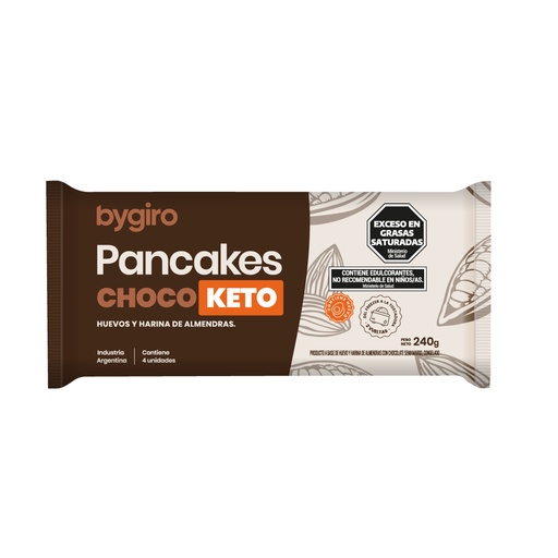 [BYGIRO10] Bygiro Pancakes - Pancakes de avena Keto Chocolate (pack 4 unidades)