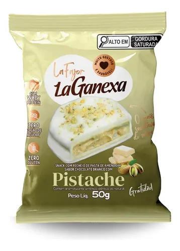 [LAGAN010] La Ganexa - Alfajor Proteina sabor Pistacho x 50 gr