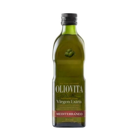 [OLIOV002] Oliovita - Aceite de Oliva Virgen Extra Mediterraneo 500  ml Botella Vidrio
