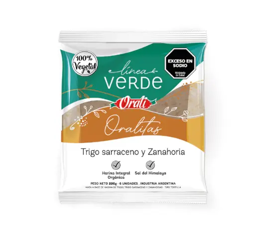 [ORALI046] Orali - Tortillas Sarraceno y Zanahoria (220gr) 6 unidades