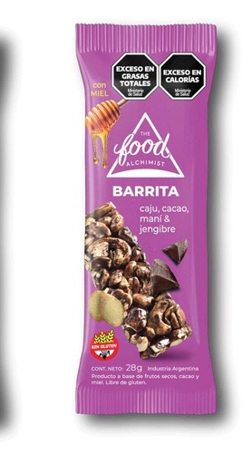 The food alchimist - Barritas de cajú, maní y jengibre (12 barritas) 