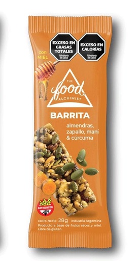 The food alchimist - Barritas de almendras, zapallo, maní y cúrcuma (12 barritas)