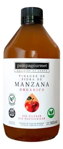 Pampa Gourmet - Vinagre de manzana orgánico (500 ml) 
