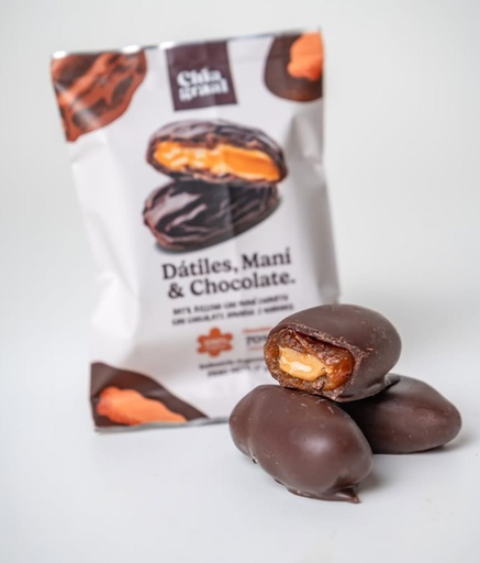[CHIAG030] Chiagraal - Datil relleno con maní, cubierto con Chocolate Amargo (27gr)