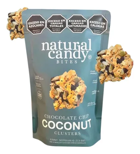 [NATUR100] Natural Candy - Clusters chocolate chip coconut 100 gr 