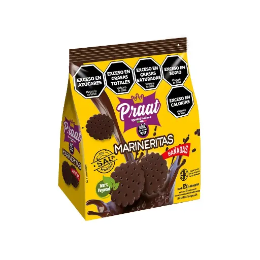  Praat galletitas marineritas bañadas en chocolate x 125 gr 