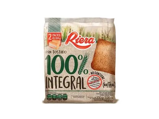 [RIERA001] Riera - Tostadas 100% integrales (200gr) 