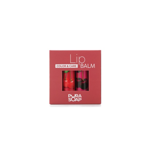 [PURAS033] Pura Soap - DUO CAJA GLOW BALSAMO C/ COLOR X 8 GR	CHERRY ROJO - CHERRY BLACK BERRY