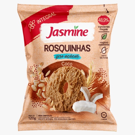 [JASMI007]  Jasmine - Rosquilla zero azúcar coco x 120 grs