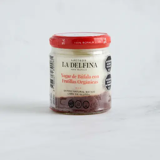 [LADEL013] La Delfina - Yogur batido de Bufala con Frutilla organica 160 gr
