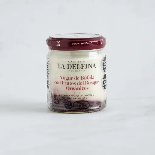 [LADEL014] La Delfina - Yogur batido de Bufala con Frutos del Bosque organicos 160 gr  
