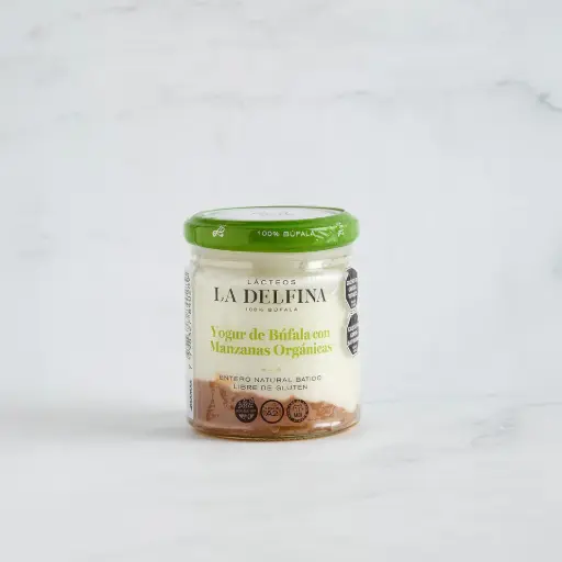 [LADEL015] La Delfina - Yogur batido de Bufala con Manzana organica 160 gr