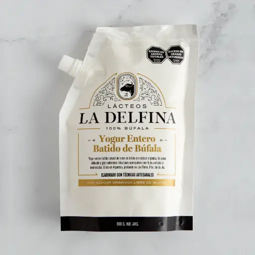 [LADEL018] La Delfina - Yogur batido de Bufala con azucar Organica Pouch 600 gr