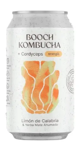 [BOOCH009] Booch - Kombucha sabor Yerba Mate, Limón de Calabria y Cordyceps (354cc) 