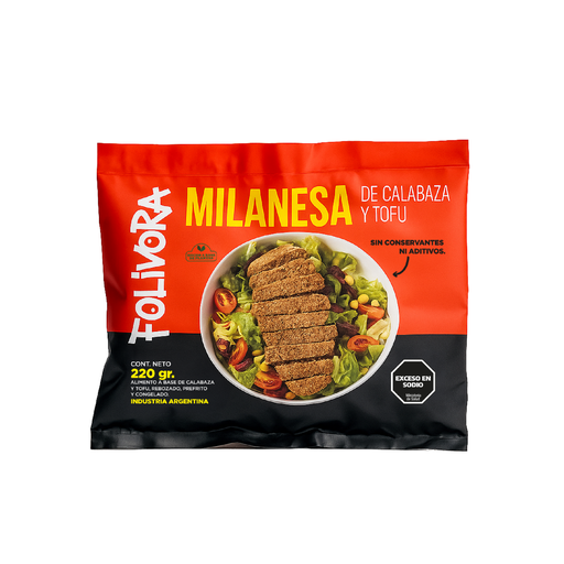 [FOLIV005] Folivora - Milanesa de Calabaza, Tofu y Frutos Secos (240gr Pack por 2 unidades)  