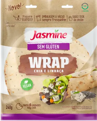 [JASMI016] Jasmine - Wrap tortillas sin gluten chía y lino x 240 grs  (6 unidades)