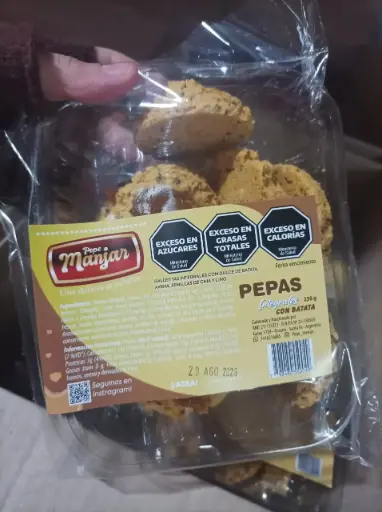 [PEPEM003] PEPE MANJAR - Pepas Integrales Batata bandeja (250 gr)