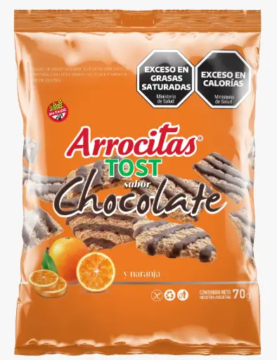 [ARROC009] Arrocitas - Tostadas de Arroz sabor Chocolate y Naranja (70gr)
