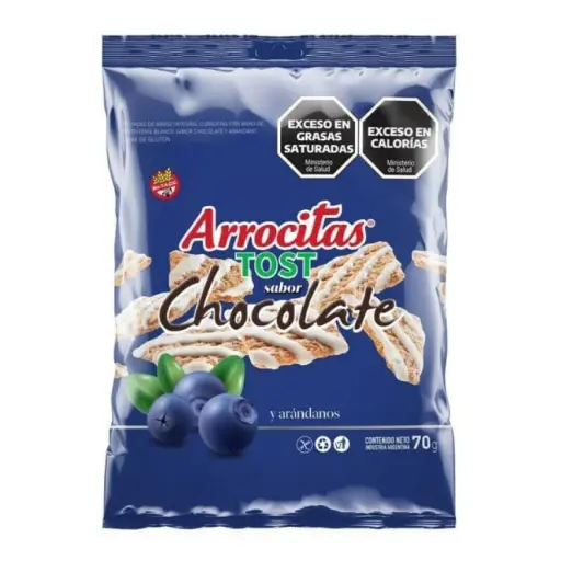 [ARROC010] Arrocitas - Tostadas de Arroz sabor Chocolate y Arandanos (70gr)