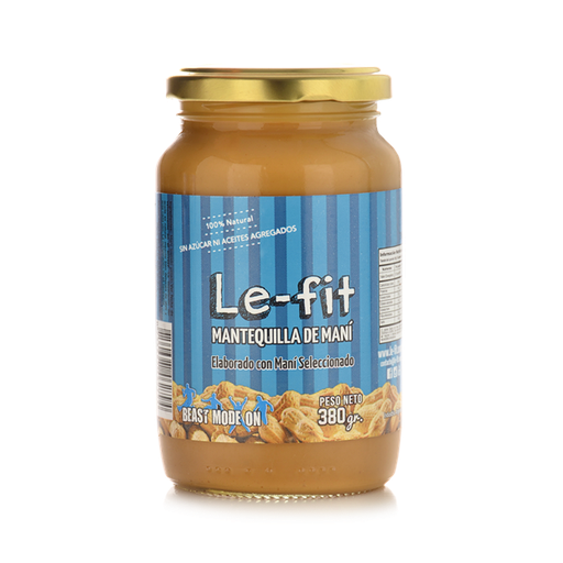 Lefit - Mantequilla de Maní con cacao y stevia (400gr)