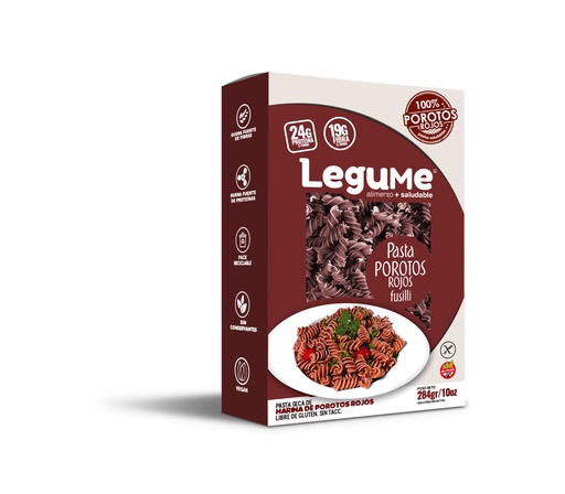 Legume - Pasta porotos rojos fusilli (284gr)