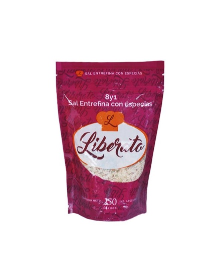 Liberato - Sal Marina Entrefina Con Especias 8 y 1 (Envase Doy Pack) 250 gr