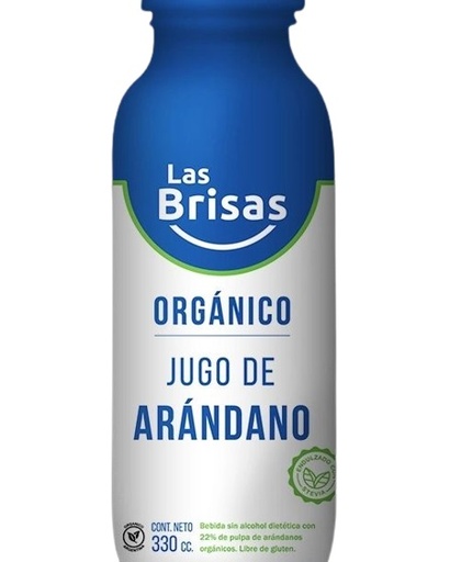 Las Brisas - Jugo Orgánico Sin Azúcar Arandano 330 ml