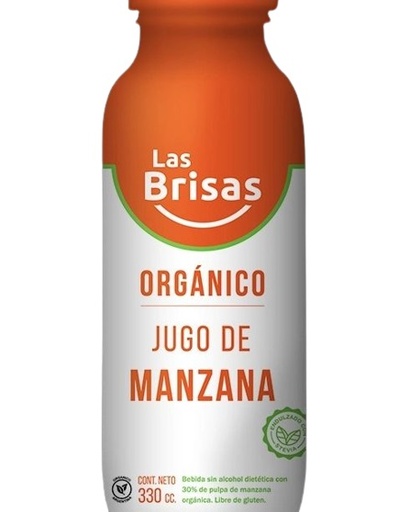Las Brisas - Jugo Orgánico Sin Azúcar Manzana 330 ml