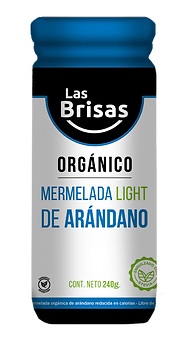Las Brisas - Mermelada Organica Sin Azúcar de Arándanos 240 gr