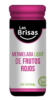 Las Brisas - Mermelada Organica Sin Azúcar de Frutos Rojos 240 gr