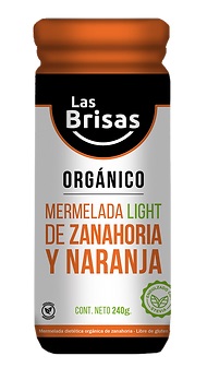 Las Brisas - Mermelada Organica Sin Azúcar de Zanahoria y Naranja 240 gr