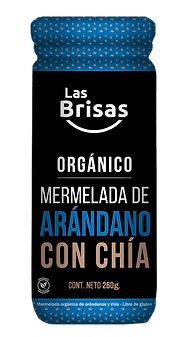 Las Brisas - Mermelada Organica de Arándanos con Chía 260 gr
