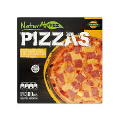 Naturalrroz - Pizzas de Arroz Jamon y Queso (390gr)