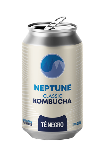 Neptune Kombucha - Clásica sabor té negro (Lata354ml)