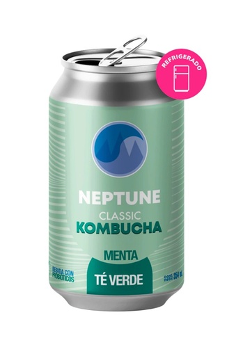 Neptune Kombucha - Clásica té verde + menta ( lata354ml)