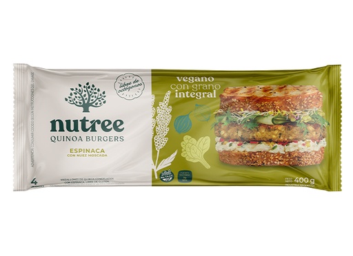 Nutree - Medallones veganos de espinaca y nuez moscada (4 unidades - 400gr)