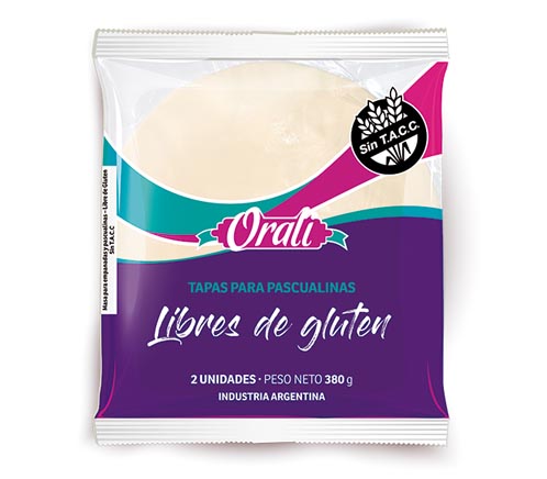 Orali - Tapas para pascualina sin tacc (2 unidades)