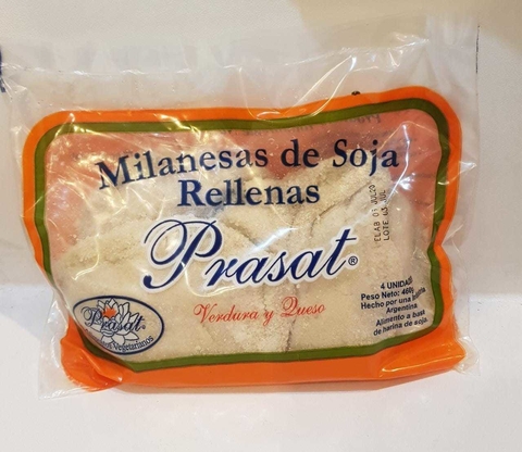 Prasat - Milanesas de soja rellenas con verdura y queso (4 unidades - 480gr)