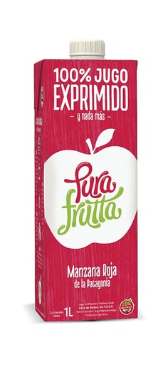 Pura Frutta - Jugo natural sabor manzana roja (1lt)