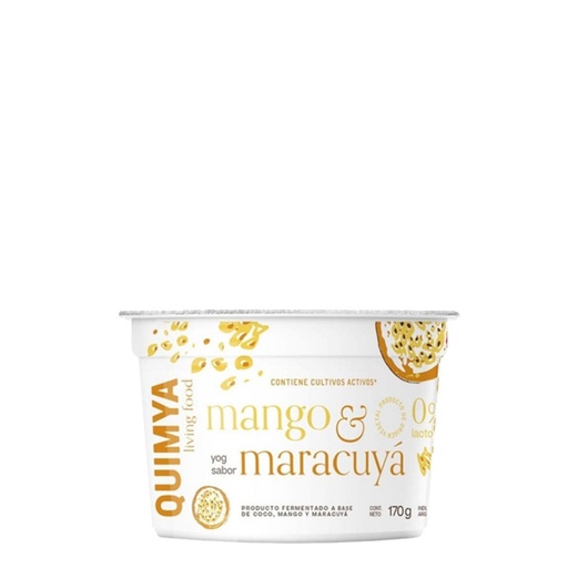 Quimya Yog - Yogurt vegano sabor mango y maracuyá (200gr)