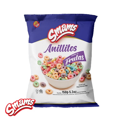 Smams - Cereales anillitos sabor frutal (150gr)