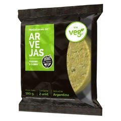 Via Veg - Medallones de arvejas, puerro y curry (2 unidades - 180gr)